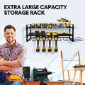 Premium Wall Mount Power Tool Organiser with 7 Drill Holders