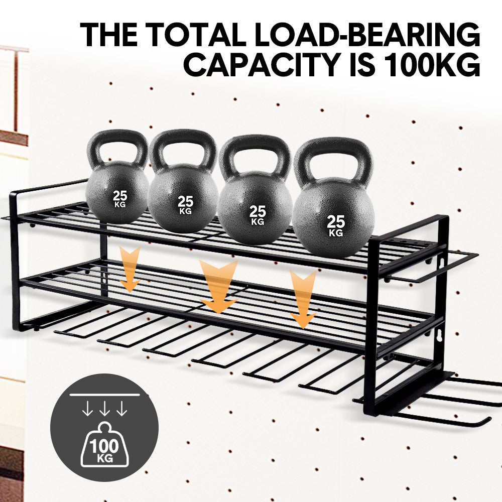 Premium Wall Mount Power Tool Organiser with 7 Drill Holders