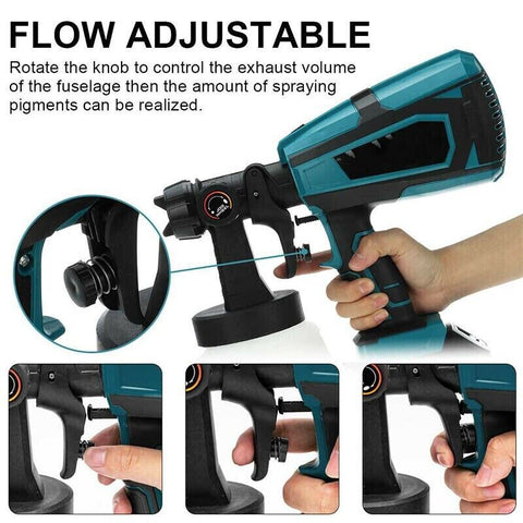 Premium Cordless Paint Sprayer with 1400ml Container - Skin Only