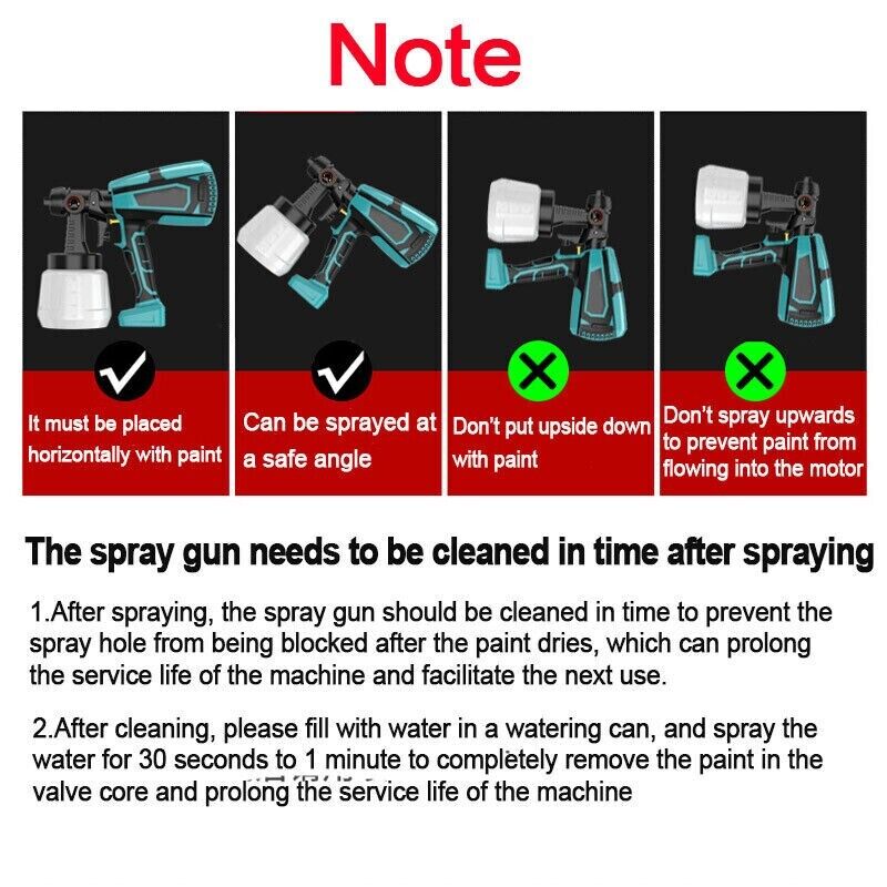 Premium Cordless Paint Sprayer with 1400ml Container - Skin Only