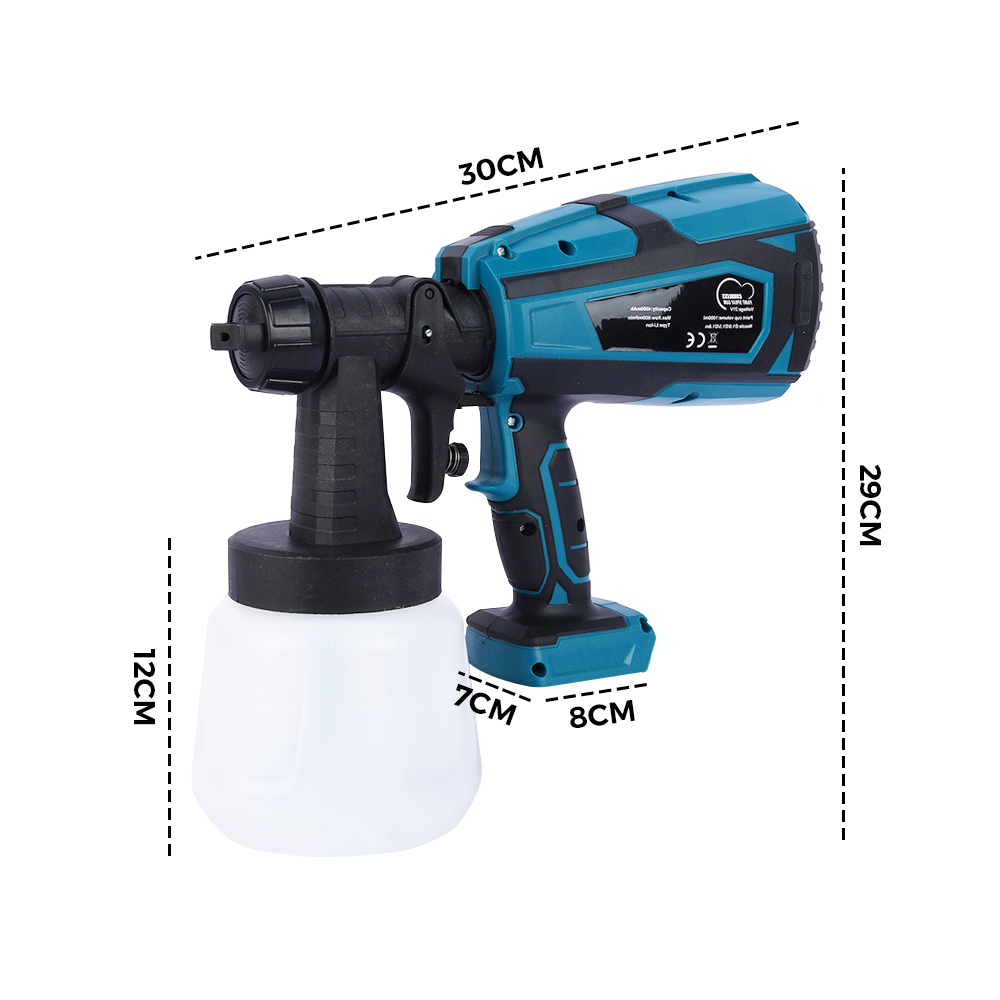 Premium Cordless Paint Sprayer with 1400ml Container - Skin Only