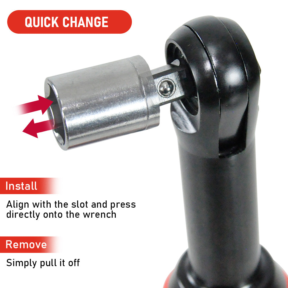 Premium 12V Cordless Electric Ratchet Wrench Set with 2 Batteries