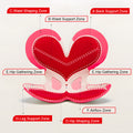 BKT Ergonomic Lumbar Support Seat Cushion Red Heart Design 110kg Capacity