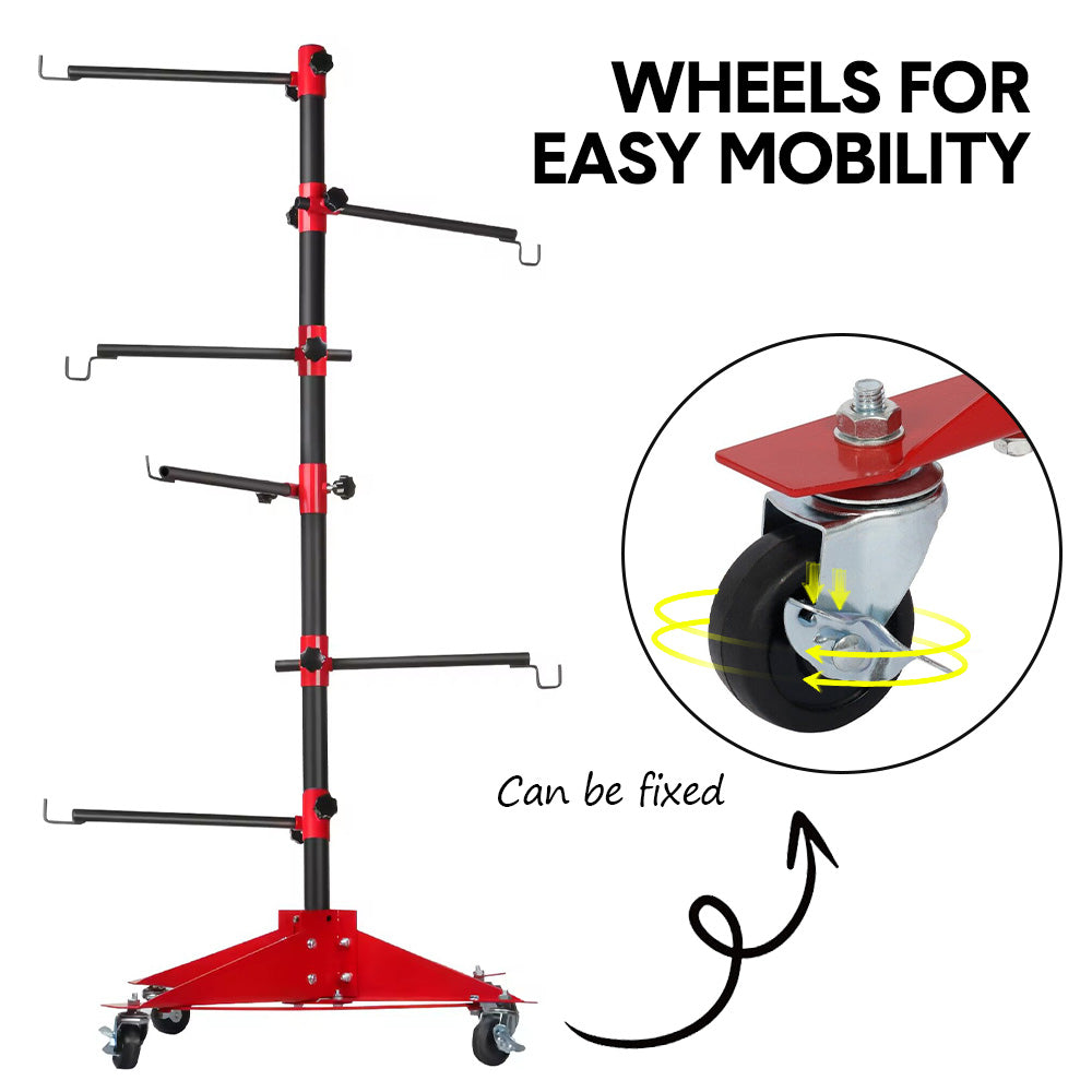 Premium Universal Auto Panel Paint Stand with Wheels and Hooks 100kg Capacity