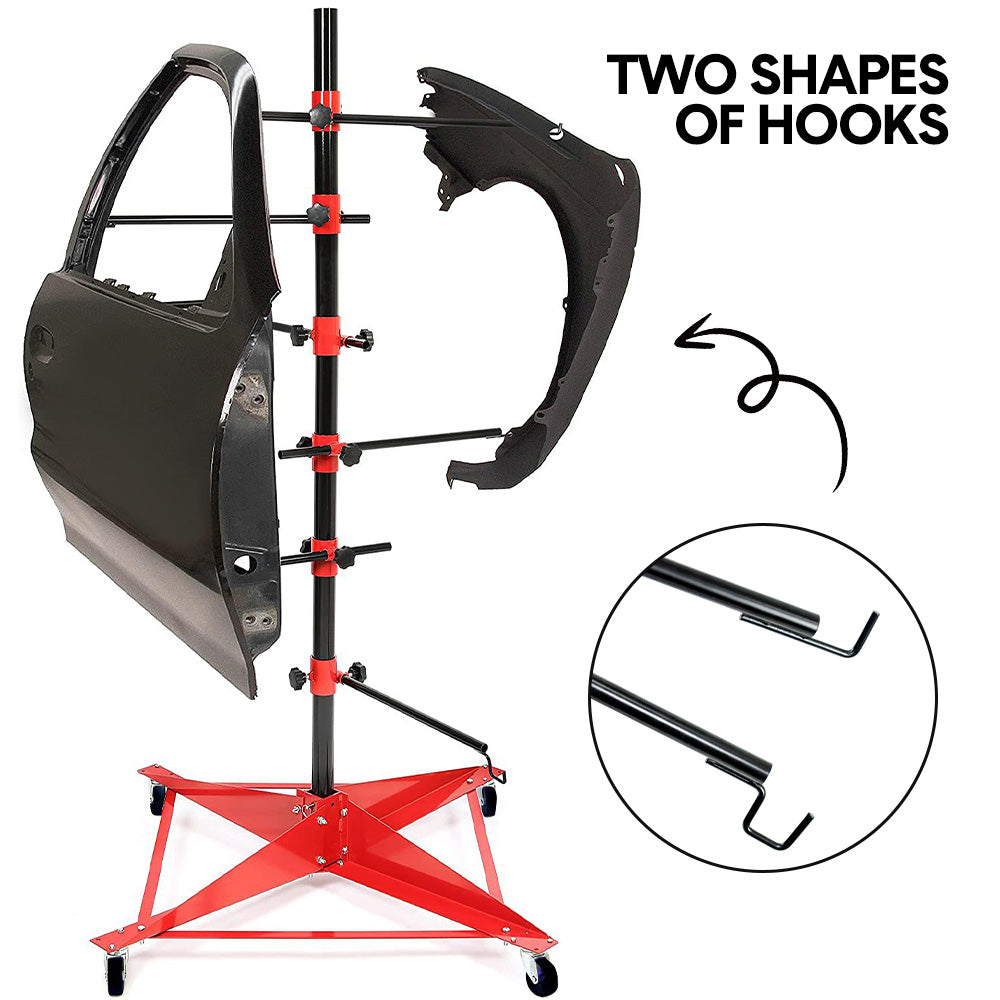 Premium Universal Auto Panel Paint Stand with Wheels and Hooks 100kg Capacity