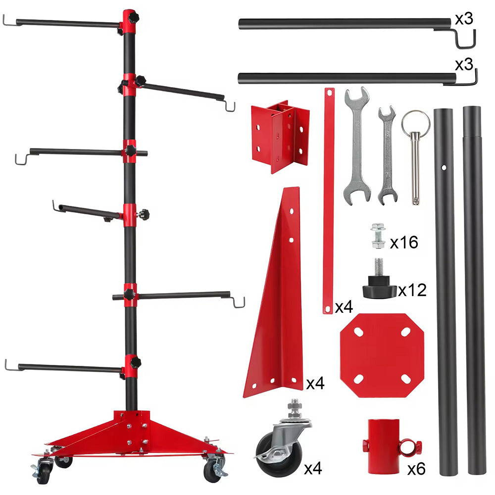 Premium Universal Auto Panel Paint Stand with Wheels and Hooks 100kg Capacity