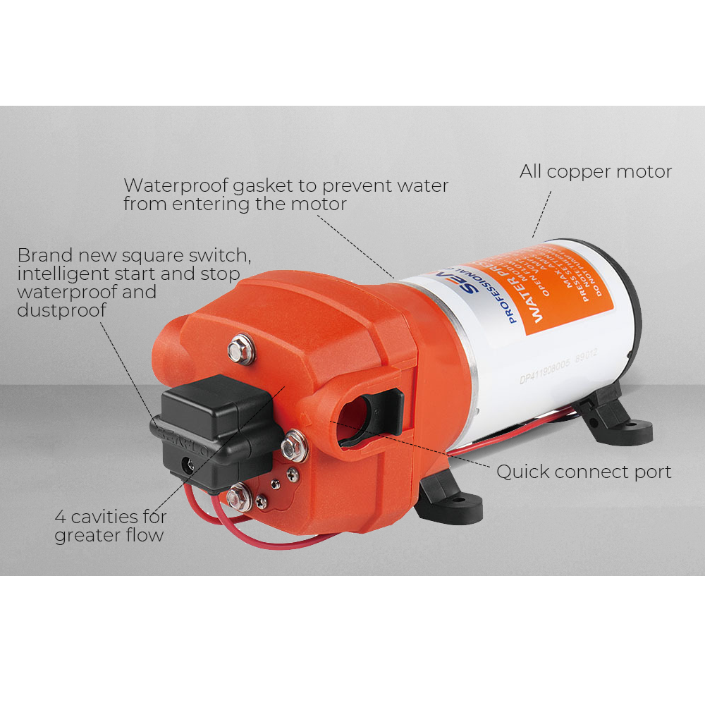 Premium SEAFLO 12V Water Pump - 17LPM, 40PSI