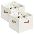 Premium Shoe Organiser – Beige 2 Pack with Clear Lid & Adjustable Dividers