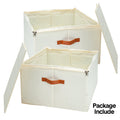 Premium Shoe Organiser – Beige 2 Pack with Clear Lid & Adjustable Dividers
