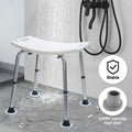 Adjustable Non-Slip Shower Chair with Armrests Shower Holder and 100kg Capacity