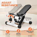 Premium Mini Stepper with Resistance Bands & LCD Monitor - Black/White