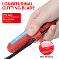 Premium Ergonomic Wire Stripper with 6 Planer Holes - Red