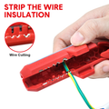 Premium Ergonomic Wire Stripper with 6 Planer Holes - Red