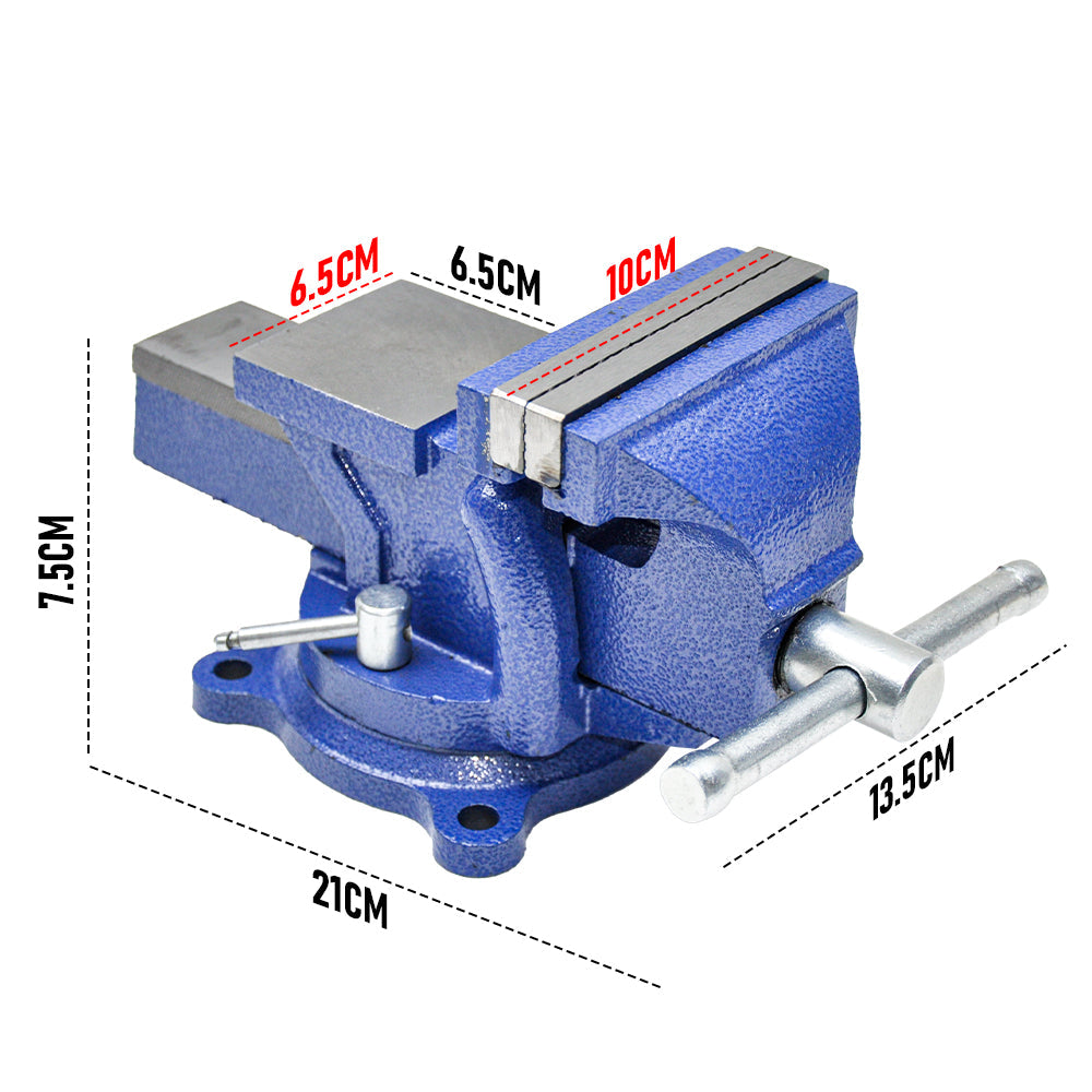 Premium 4 Inch Bench Vice with 360° Swivel Base & Anvil