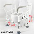 Adjustable Toilet Safety Frame Support Rail Foldable Bathroom Aid 150kg Capacity