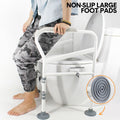 Adjustable Toilet Safety Frame Support Rail Foldable Bathroom Aid 150kg Capacity