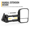 Premium Nissan Patrol GU Y61 Extendable Towing Mirrors Pair 1997-2016
