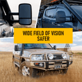 Premium Nissan Patrol GU Y61 Extendable Towing Mirrors Pair 1997-2016