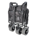 Premium Foldable Camping Wagon with Tailgate - 150L, Black