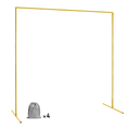 Premium Gold Square Wedding Arch – Adjustable 1-2m Height & Width