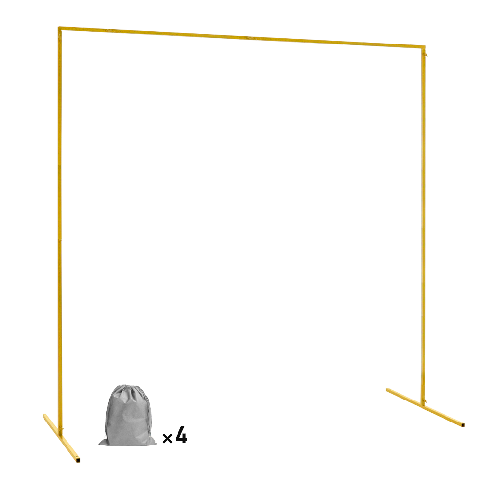 Premium Gold Square Wedding Arch – Adjustable 1-2m Height & Width