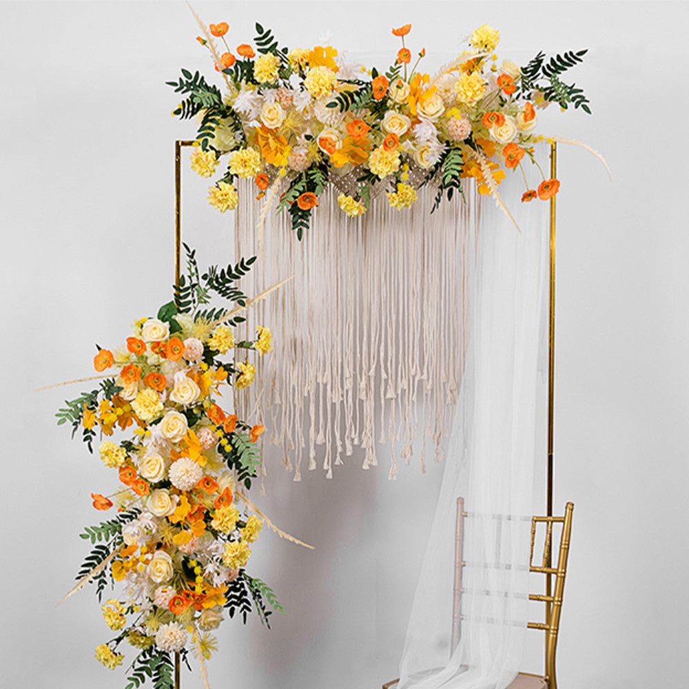 Premium Gold Square Wedding Arch – Adjustable 1-2m Height & Width