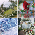 Premium White Wedding Hoop Arch – 2m Metal Backdrop with Base Bags
