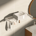 Alston Wall Mounted Drying Rack – White 12kg with Foldable Rail & Hooks