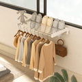 Alston Wall Mounted Drying Rack – White 12kg with Foldable Rail & Hooks