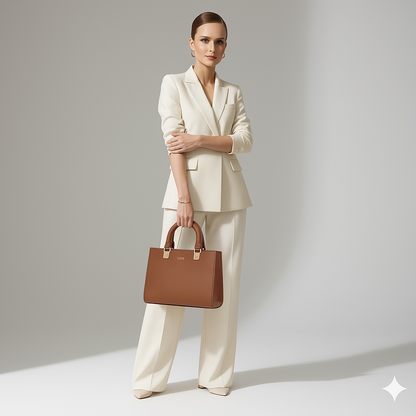 Bagco Valette Leather Satchel-Pink