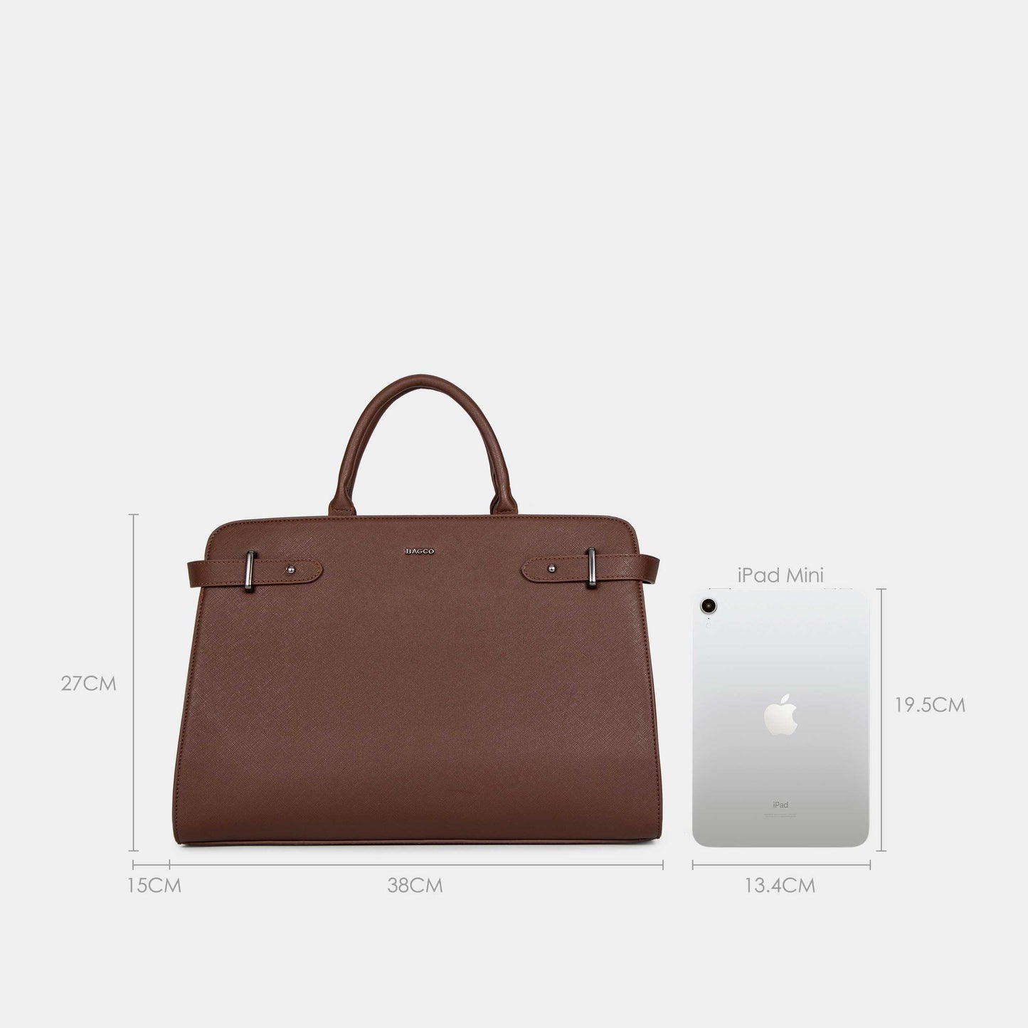 Bagco Bravura Leather Tote Set-Black