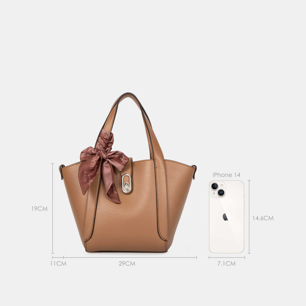 Bagco Noelle Leather Tote-Maroon