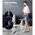 Devanti Stick Vacuum Cleaner Handheld Corded 450W Purple - SuperSaverAU - view 4