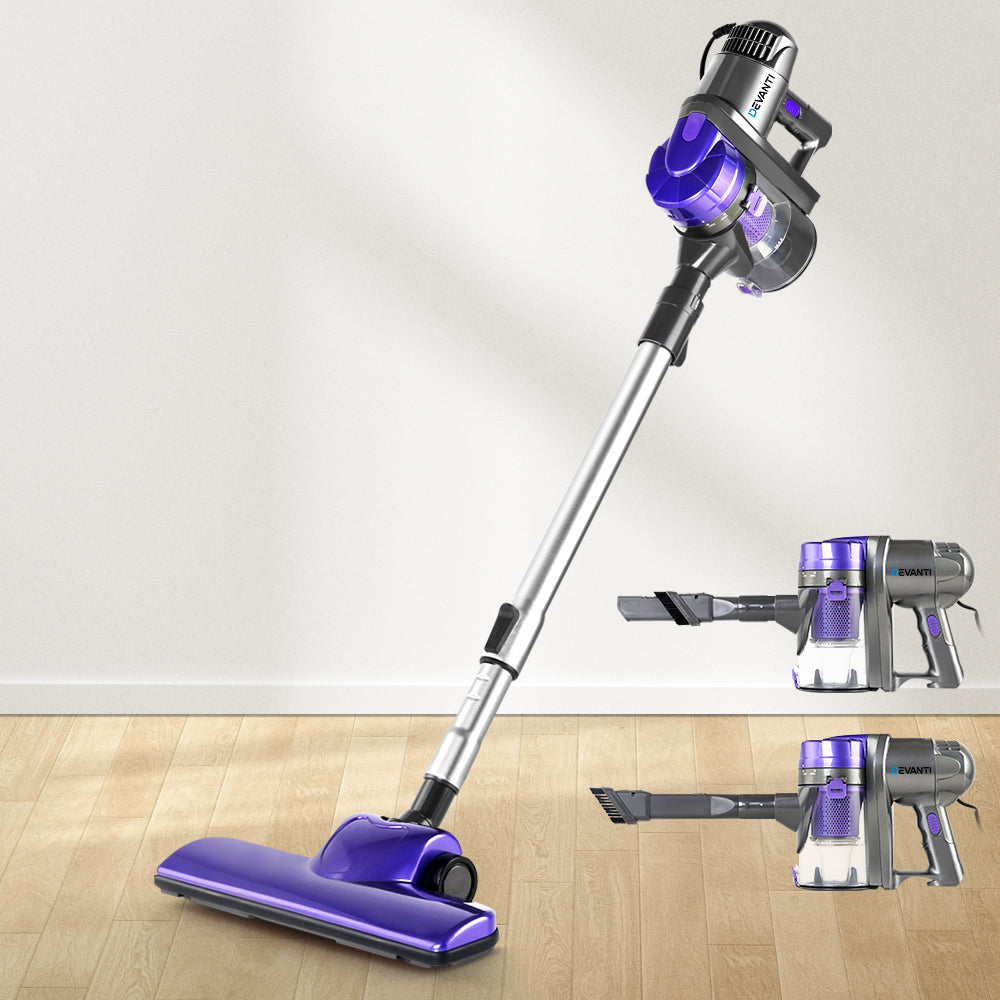 Devanti Stick Vacuum Cleaner Handheld Corded 450W Purple - SuperSaverAU - view 1