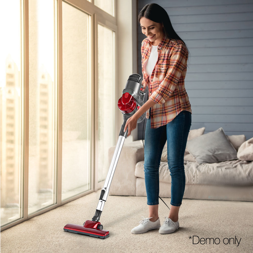 Devanti Stick Vacuum Cleaner Handheld Corded 450W Red - SuperSaverAU - view 7