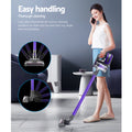 Devanti Stick Vacuum Cleaner Bagless Cordless 150W Purple - SuperSaverAU - view 3