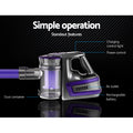 Devanti Stick Vacuum Cleaner Bagless Cordless 150W Purple - SuperSaverAU - view 4