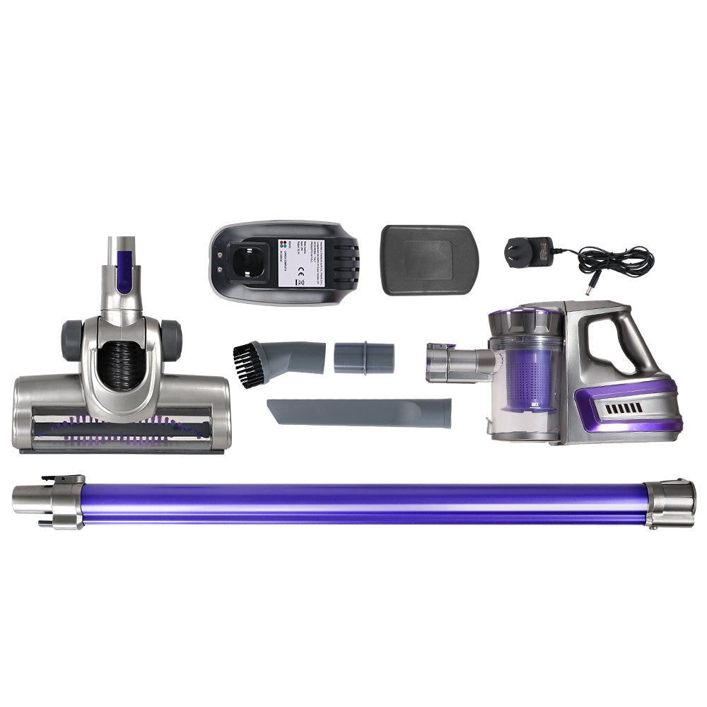 Devanti Stick Vacuum Cleaner Bagless Cordless 150W Purple - SuperSaverAU - view 7