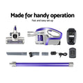 Devanti Stick Vacuum Cleaner Bagless Cordless 150W Purple - SuperSaverAU - view 6