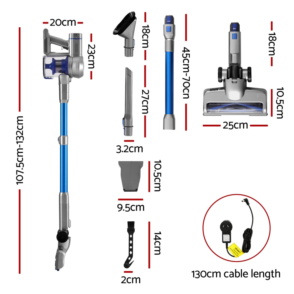 Devanti 300W Stick Vacuum Cleaner Cordless Self-Standing - SuperSaverAU - view 2