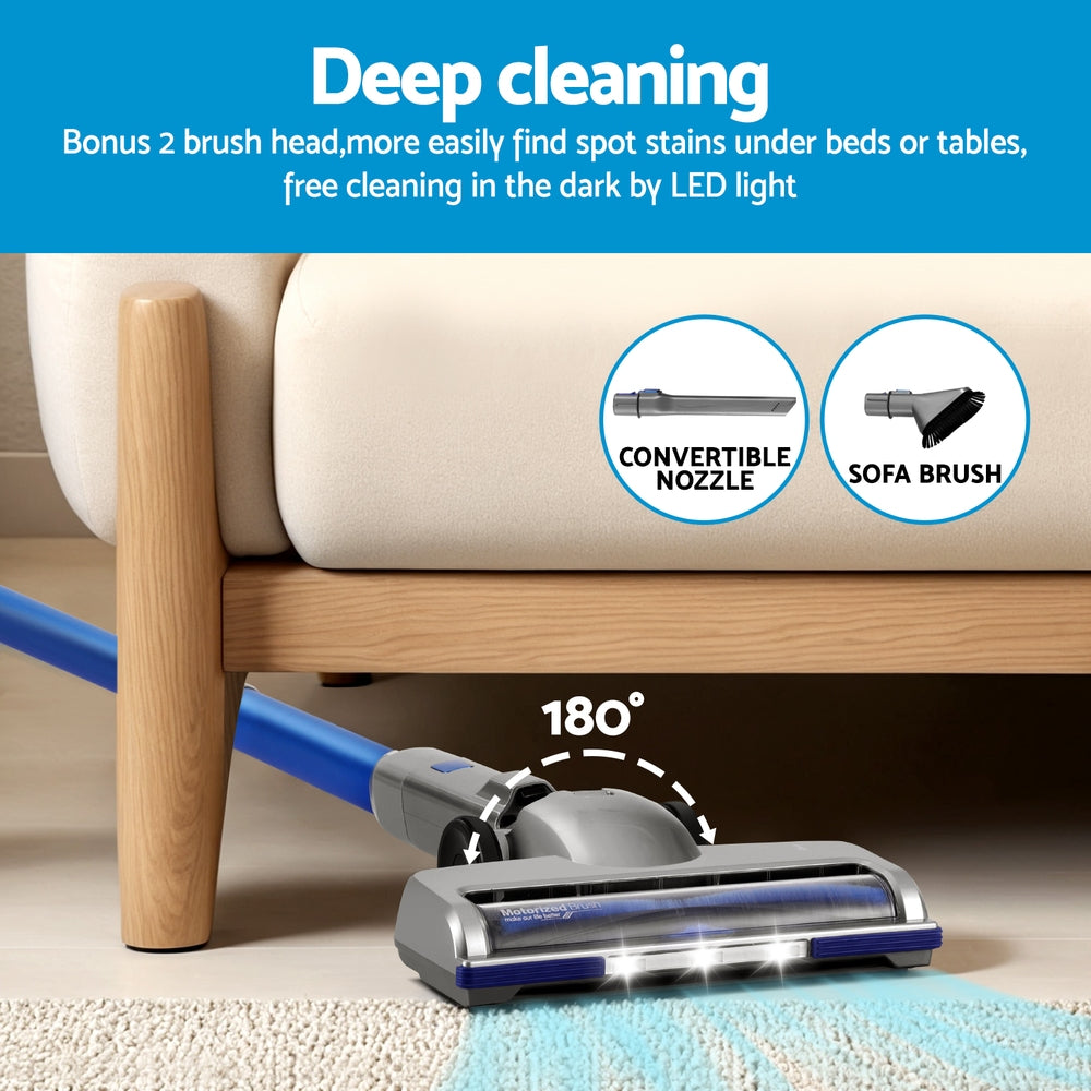 Devanti 300W Stick Vacuum Cleaner Cordless Self-Standing - SuperSaverAU - view 5