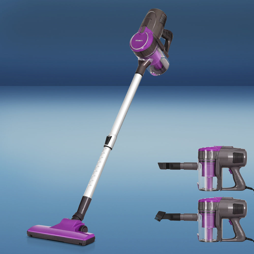 Devanti 500W Bagless Corded Stick Vacuum Cleaner - Purple