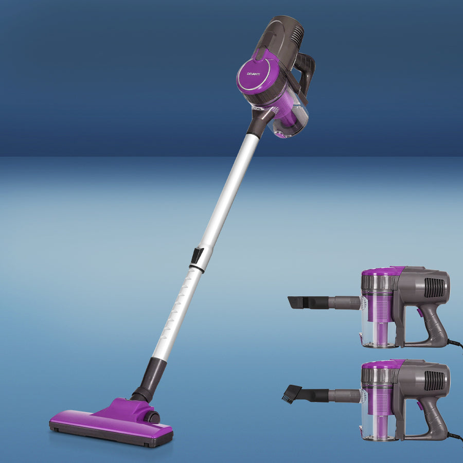 Devanti 500W Bagless Corded Stick Vacuum Cleaner - Purple