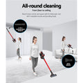 Devanti Stick Vacuum Cleaner Brushless Cordless 250W Red - SuperSaverAU - view 6
