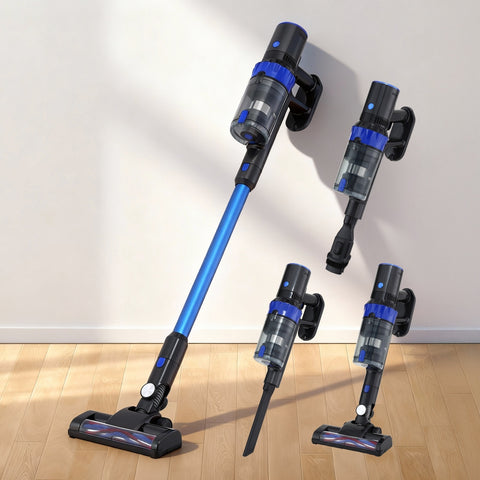 Devanti Handstick Vacuum Cleaner 350W Cordless 22KPa Suction Blue - SuperSaverAU - view 1