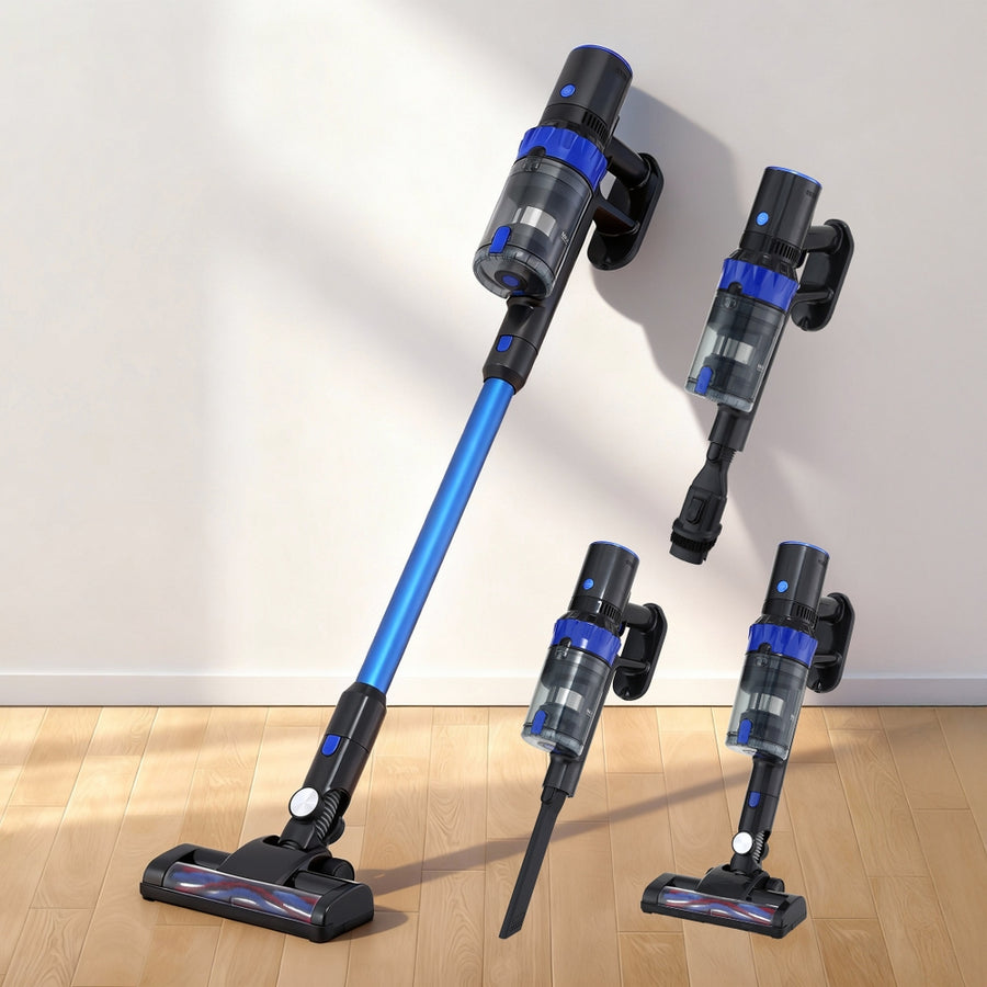 Devanti Handstick Vacuum Cleaner 350W Cordless 22KPa Suction Blue - SuperSaverAU - view 1
