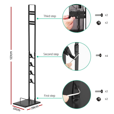 Artiss Freestanding Dyson Vacuum Cleaner Stand for V6 7 8 10 11 Black - SuperSaverAU - view 2