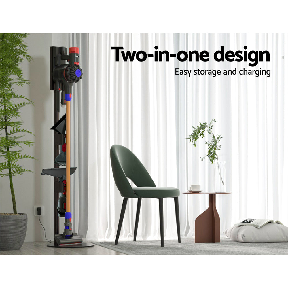 Artiss Vacuum Stand for Dyson & XIAOMI - Freestanding, Grey, 30cm x 30cm x 124cm - SuperSaverAU - view 5