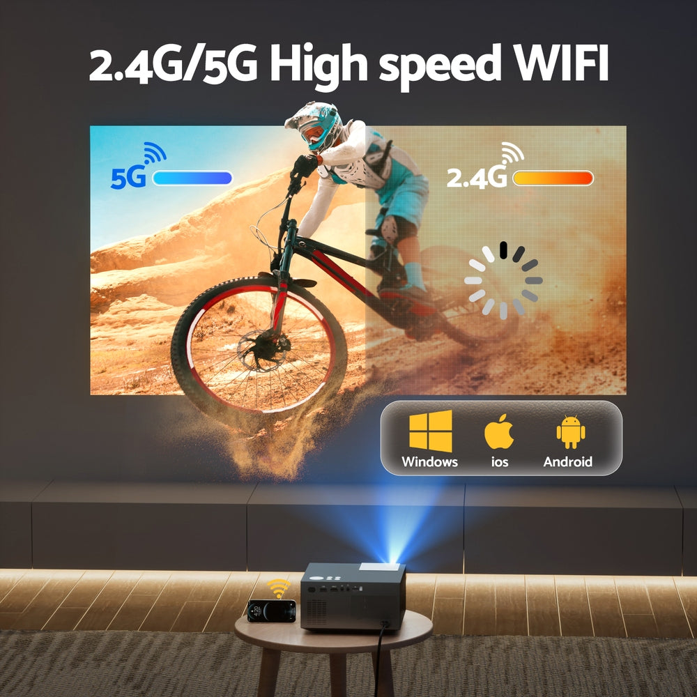 Devanti Video Project 4K 1080P Official Google TV 5G Wifi Home Cinema - SuperSaverAU - view 6