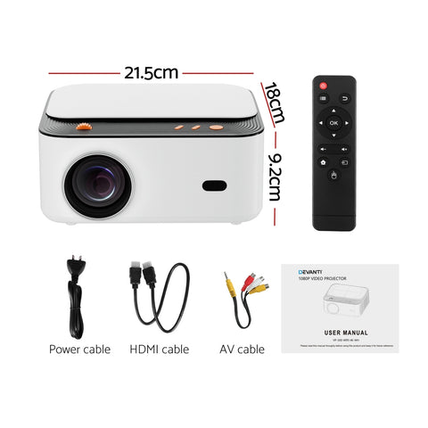 Devanti Video Project 4K 1080P Android 5G Wifi Home Cinema - SuperSaverAU - view 2